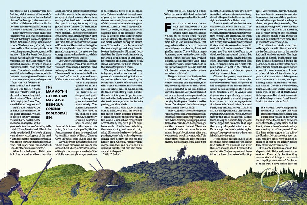 "PLEISTOCENE PARK" for THE ATLANTIC (Spread Four)