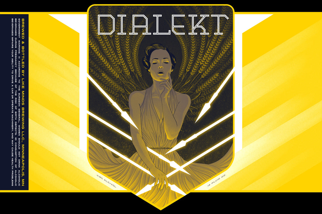 "DIALEKT Kolsch" Beer Label Illustration for LIKE MINDS BREWERY